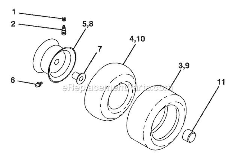 Page G Diagram and Parts List for WE12542D  Weed Eater Lawn Tractor